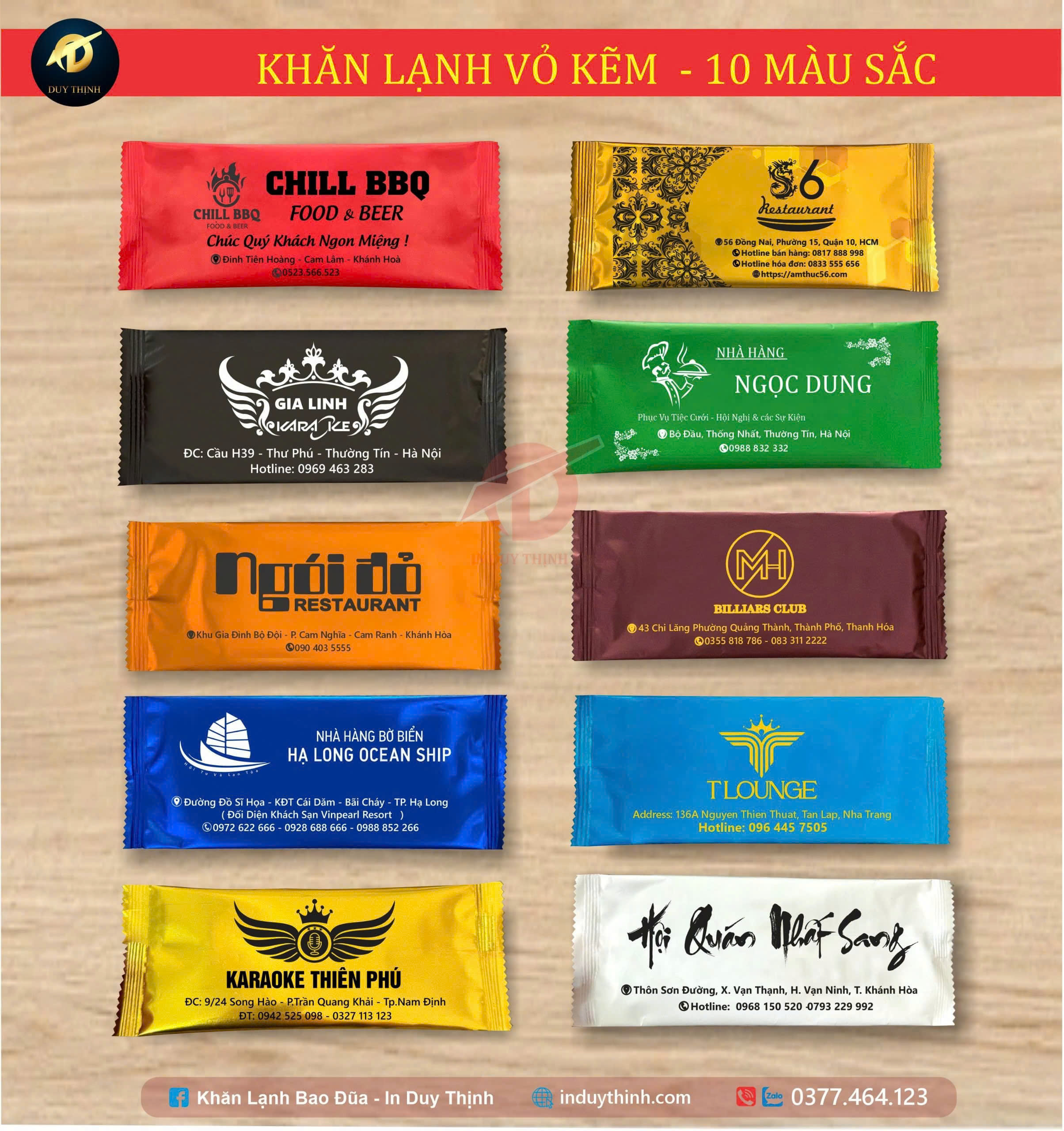 In Khăn Lạnh Tại Ninh Thuận Bình Thuận